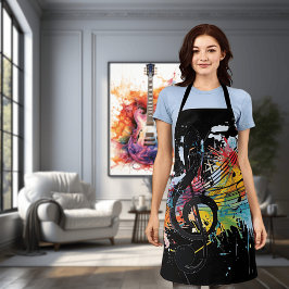 Delantal Apron de Vibrante Splashy Music Lover