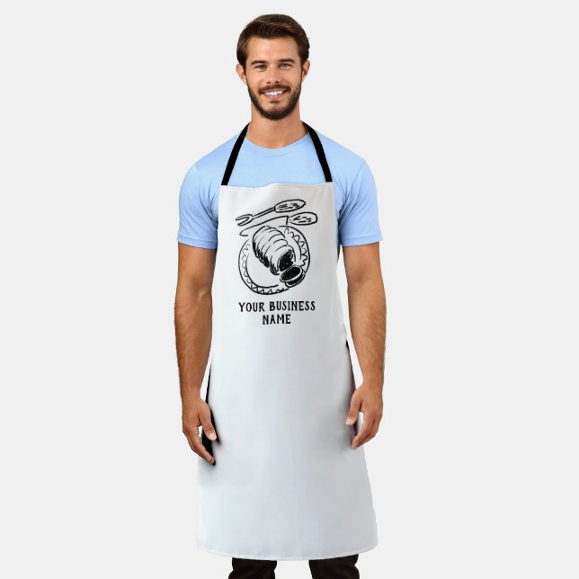 Delantal Apron del carnicero con una mezcla de imagen de ca (Gastado)