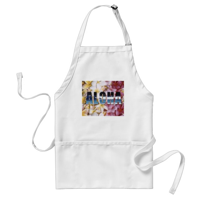 Delantal Apron del chef "Aloha" hawaiano (Frente)