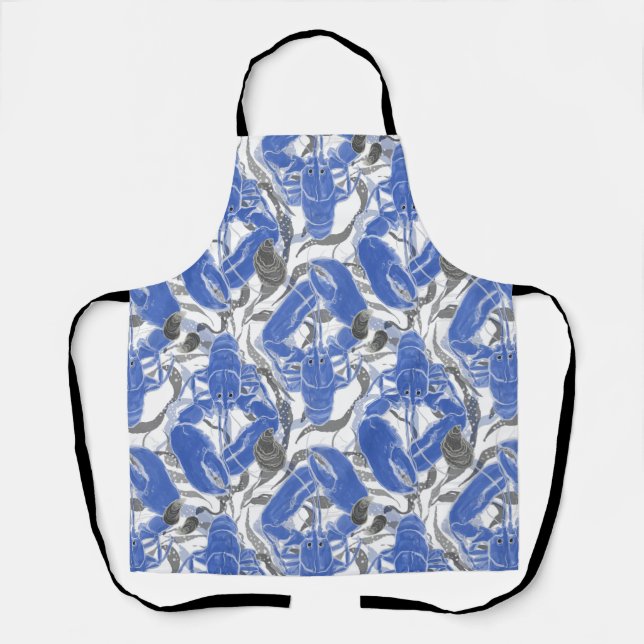 Delantal Apron del Chef Blue Lobster (Anverso)