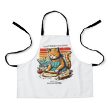 Apron del chef con pasteles de la copa de gato