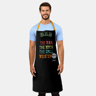 Delantal Apron del chef negro personalizado - regalo del dí