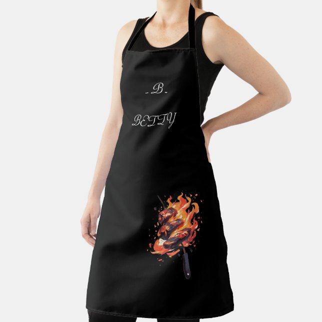 Delantal Apron 🔥 del chef personalizado "Blazing Gourmet" (in situ)