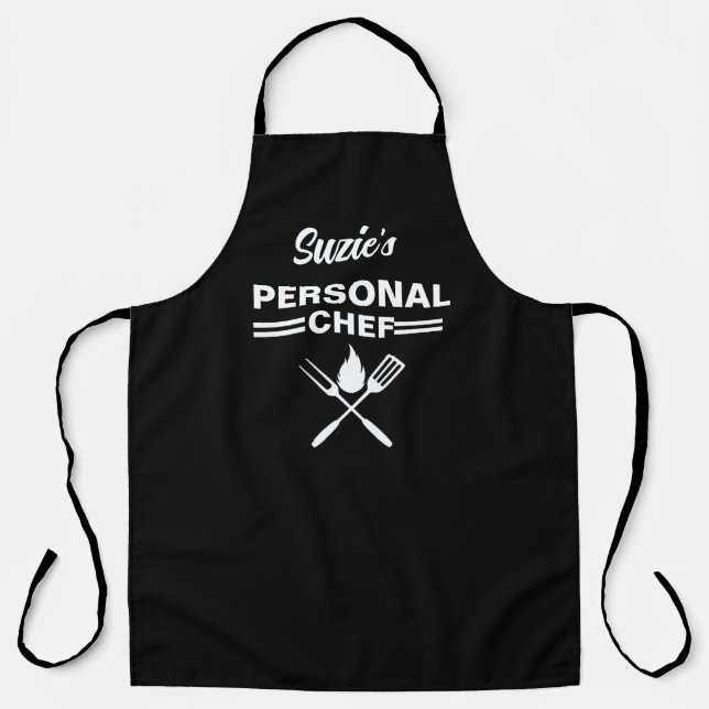 Delantal Apron del chef personalizado - Regalo de cocina co (Anverso)
