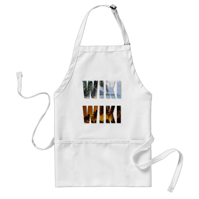Delantal Apron del chef "Wiki-Wiki" hawaiano (Frente)