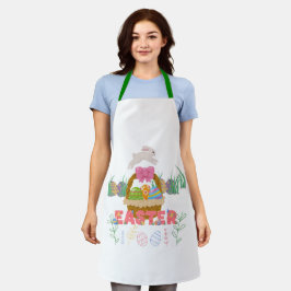 Delantal Apron del Día de Pascua - Diseño de conejito y hue