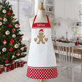 Delantal Apron del hombre del pan de jengibre de los Navida