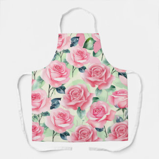 Delantal Apron del jardín Rosa: el florecimiento en el esti