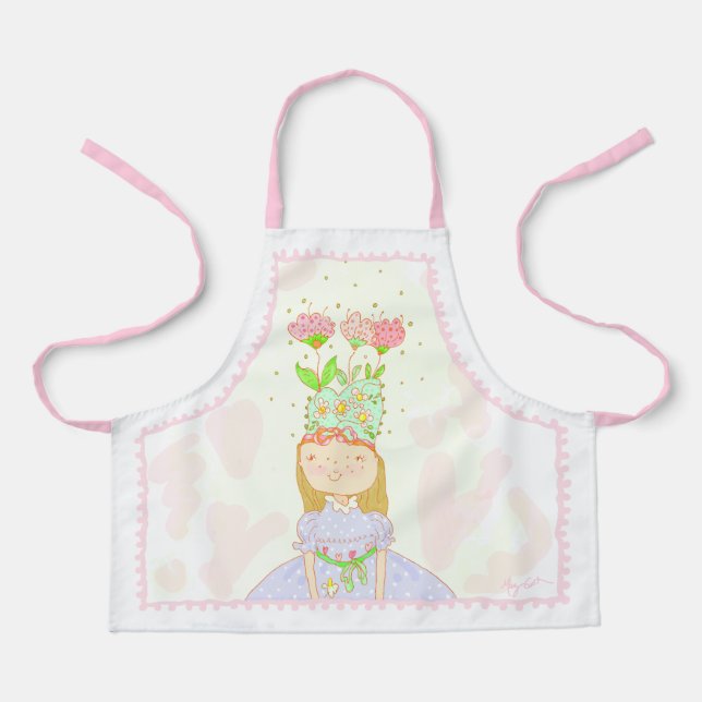 Delantal Apron del niño Chica de cumpleaños (Anverso)