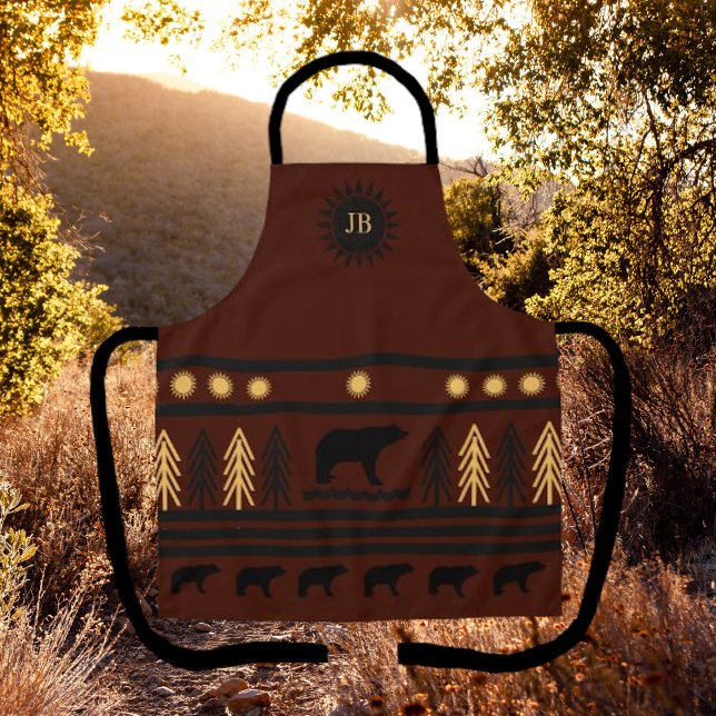 Delantal Apron del oso negro de Navajo en la secuoya profun (Subido por el creador)