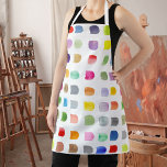 Delantal Apron del patrón abstracto<br><div class="desc">Este delantal está decorado con un colorido patrón abstracto de acuarela. Adecuado para hombres o mujeres. Porque creamos nuestra obra de arte no encontrarás este diseño exacto de otros diseñadores. Acuarela original © Michele Davies.</div>