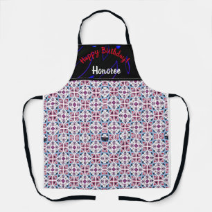Delantal Apron del patrón de Bonito de cumpleaños de nuevo 