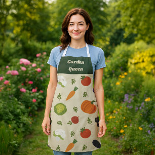 Delantal Apron del patrón de vegetación de personalizable -