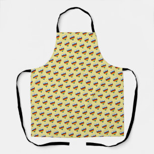 Delantal Apron del patrón del corazón del arco iris