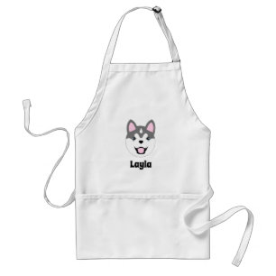 Delantal Apron del perro Husky Siberiano Personalizado