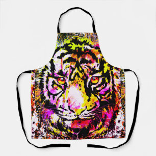 Delantal Apron del tigre de época - Gatos grandes del tigre