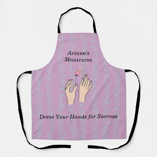 Delantal Apron Design para el negocio de la manicura (Anverso)