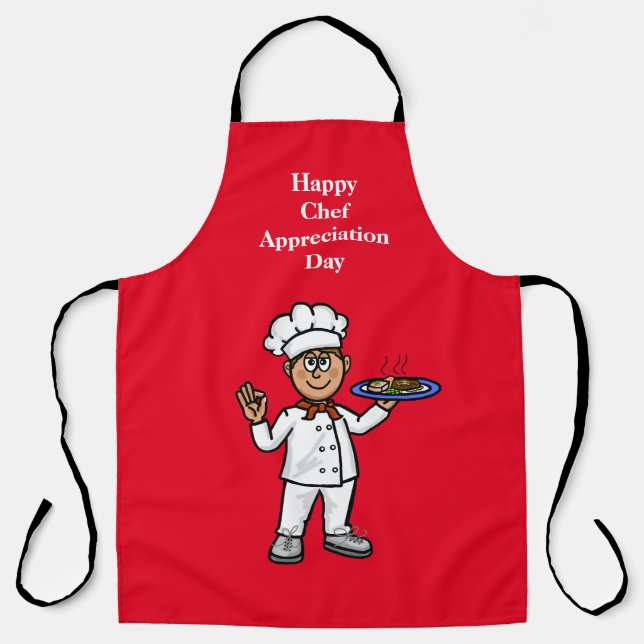 Delantal Apron, Día de Apreciación del Chef Masculino (Anverso)