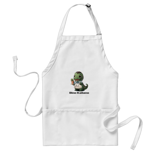 Delantal Apron - Dinosaur cook (Frente)