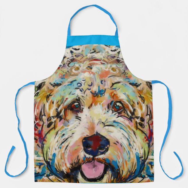 Delantal Apron - Diseño de perros Doodle (Anverso)