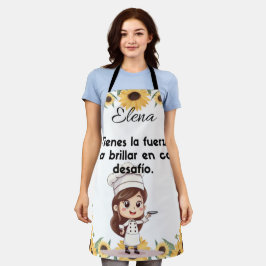 Delantal Apron diseño personalizable de girasol