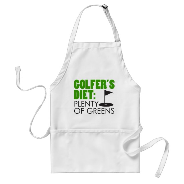 Delantal Apron divertida de la dieta de Golfer (Frente)