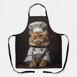 Delantal Apron divertida para amantes del gato y cocineros