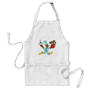Delantal Apron Ducky, Chef de cumpleaños azul