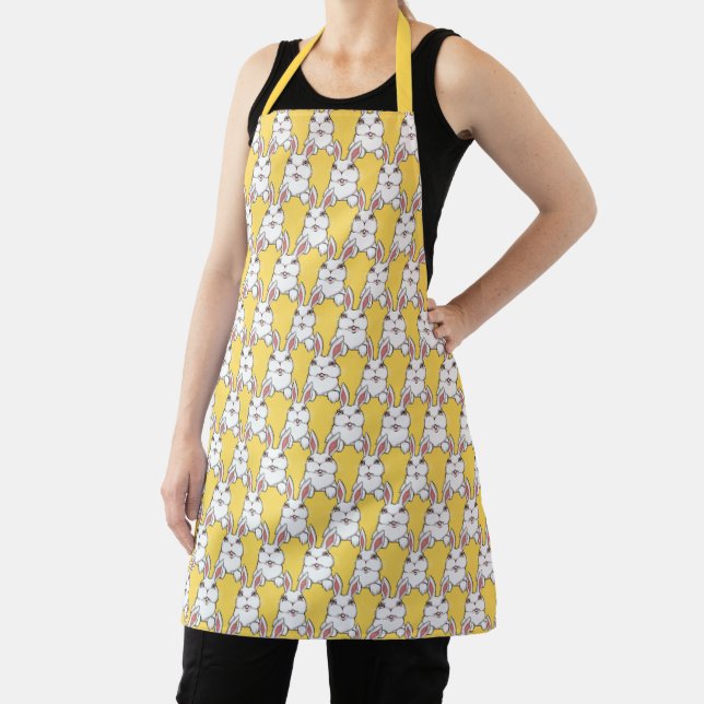 Delantal Apron Easter Pocket Rabbit Apron (in situ)
