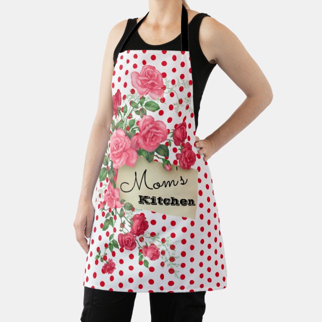 Delantal Apron, el Rosa personalizado de la cocina de mamá (in situ)