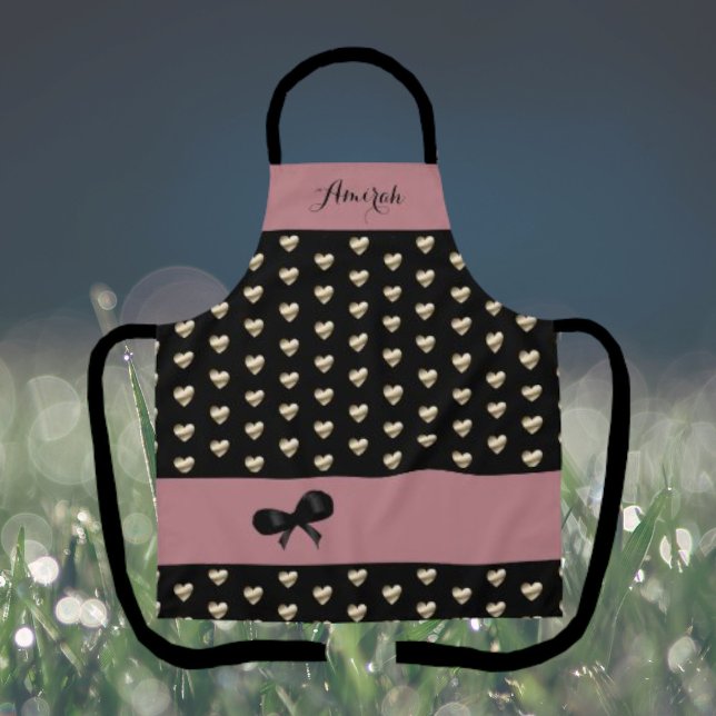 Delantal Apron elegante "Se trata de corazones dorados" (Subido por el creador)