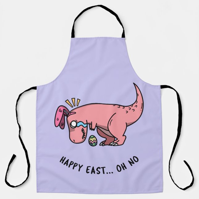 Delantal Apron en la lucha de la Pascua T-Rex (Anverso)