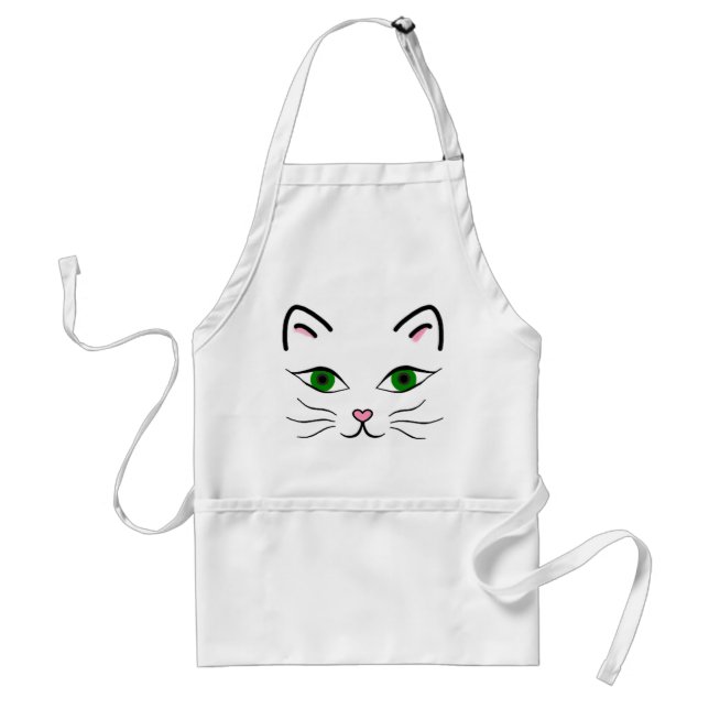 Delantal Apron estándar - Cara Kitty (Frente)