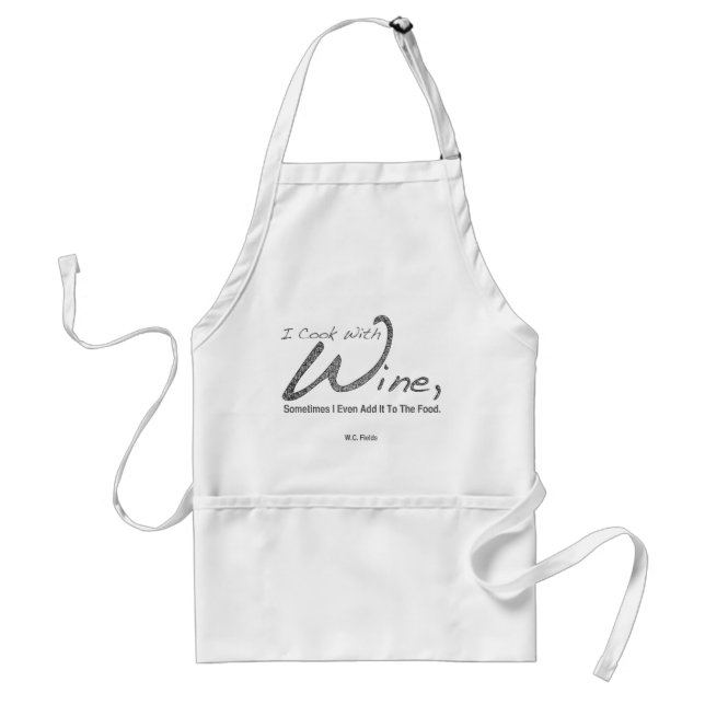 Delantal Apron estándar "Cocino Con Vino" (Frente)