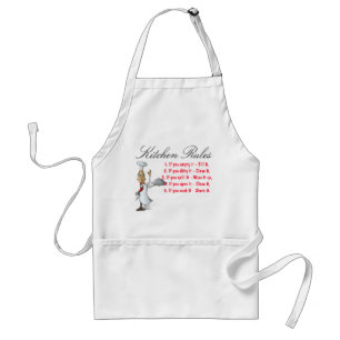 Delantal Apron estándar con reglas de cocina y chef