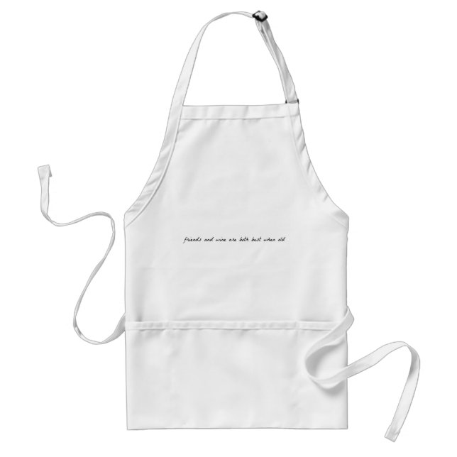 Delantal Apron Estándar De Amigos Y Vinos (Frente)
