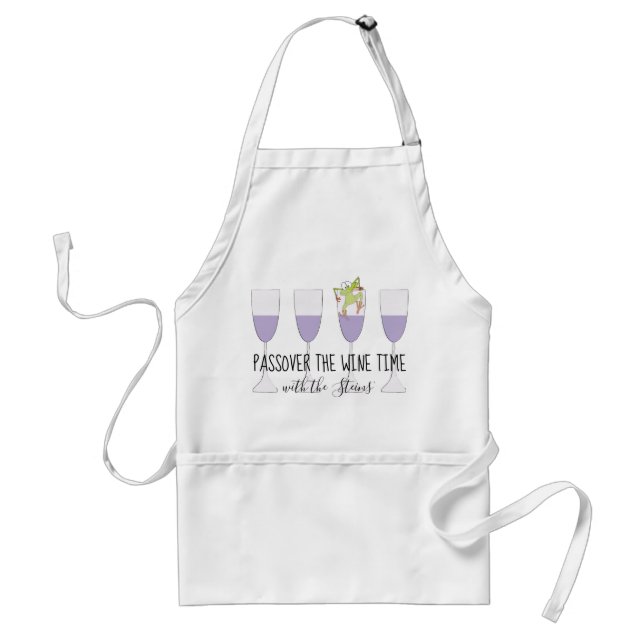 Delantal Aprón estándar "PassoverWineTime" (Frente)