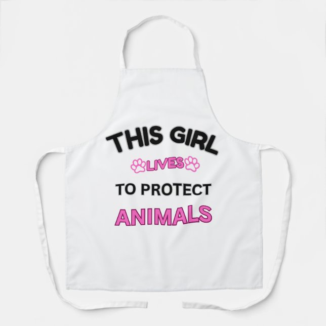 Delantal Apron - Este Chica vive para proteger (Anverso)