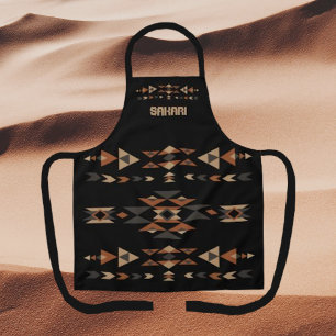Delantal Apron estilo Navajo geométrico negro clásico