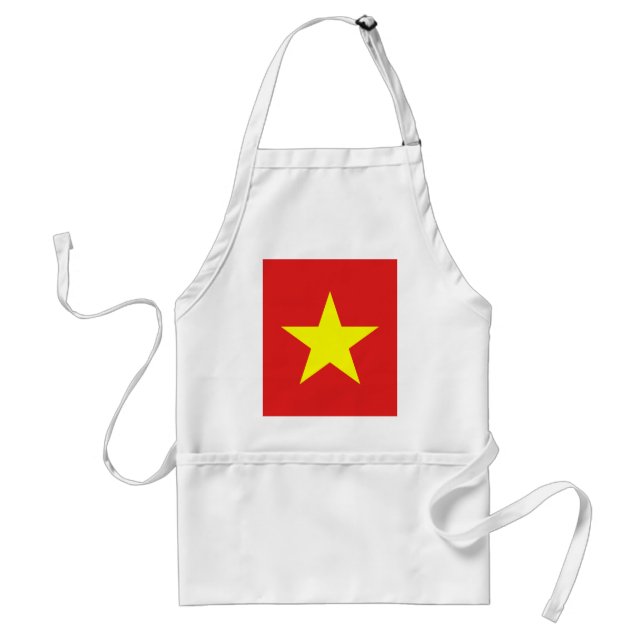 Delantal Apron, estrella de la bandera de Vietnam (Frente)