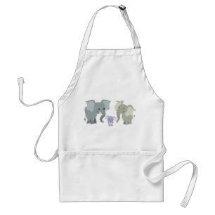 Delantal Apron familiar de elefante Personalizado lindo
