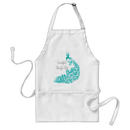 Delantal Apron_Family Chef_Peacock-Name_Template