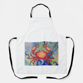Delantal Apron feliz del cangrejo