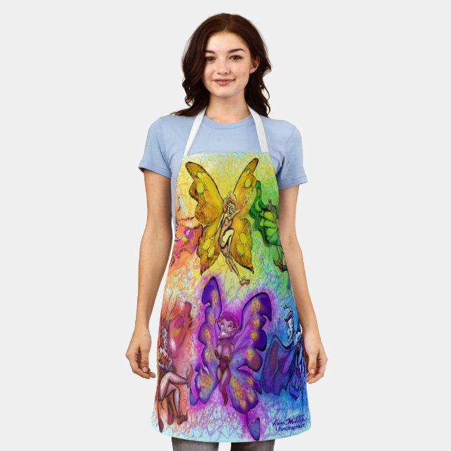 Delantal Apron, Fiesta arcoiris (Gastado)