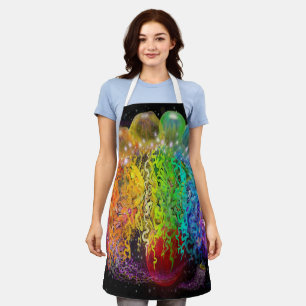 Delantal Apron, Fiesta arcoiris de Space Pixies