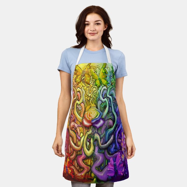 Delantal Apron Fiesta arcoiris mágico (Gastado)