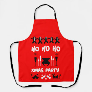 Delantal Apron fiesta de oficina de Navidad feo