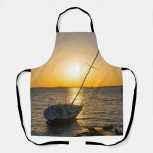 Delantal Apron FL Sunset Sailboat Shipwreck Gulf Breeze