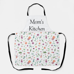 Delantal Apron floral acuarela personalizado Regalo perfe