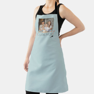 Delantal Apron floral azul y Día de la Madre